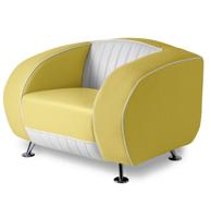 Bel Air Sofa Delucas Retro SF01CB Geel Eenzitter