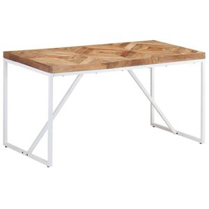 vidaXL Eettafel 140x70x76 cm massief acaciahout en mangohout