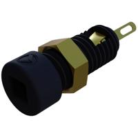 SKS Hirschmann CO MBI 1 Au, sw Miniatuur-laboratoriumconnector Bus, inbouw verticaal Stift-Ø: 2 mm Zwart 1 stuk(s)