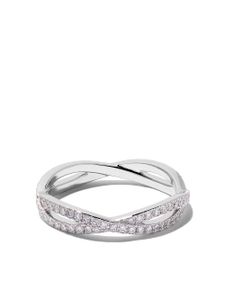 DE BEERS anneau Infinity en or blanc 18ct pavé de diamants - Argent