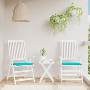 VidaXL Tuinstoelkussens 2 st 40x40x4 cm stof turquoise