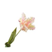 Silk-ka Zijden Bloem-Kunstbloem Tulp Steel Crème-Roze 71 cm