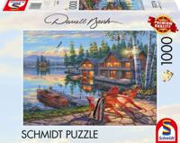 Puzzel - SCHMIDT SPIELE - Aan de oevers van Lake Loon, New York - 1000 stukjes - Vanaf 12 jaar