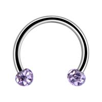 Circular barbell Chirurgisch staal 316L / Kristal Circular Barbells - thumbnail