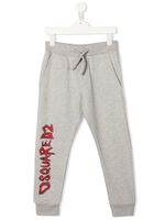 DSQUARED2 KIDS pantalon de jogging chiné à logo imprimé - Gris - thumbnail