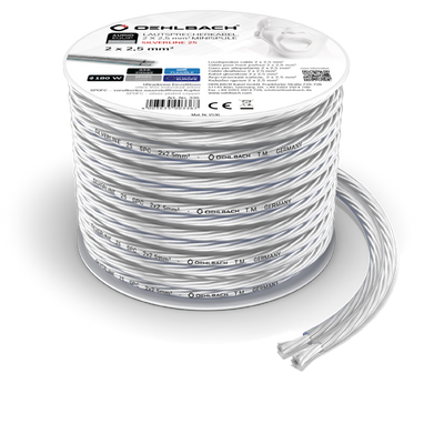 Oehlbach: SP-25 Silverline Luidsprekerkabel (2 x 2,5 mm) - 8 meter