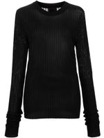 Givenchy pull en maille fine nervurée - Noir