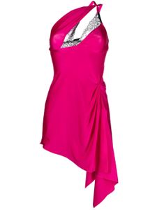 Coperni robe courte asymétrique à fronces - Rose