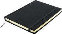 Kangaro K-5105 Alfabetboek A5 A-Z Linnen Hard Cover Zwart, 208 Pagina&apos;s, Leeslint, Elastiek