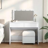 Kaptafel met LED-verlichting 100x40x120 cm wit