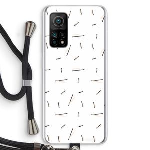 Hipster stripes: Xiaomi Mi 10T 5G Transparant Hoesje met koord