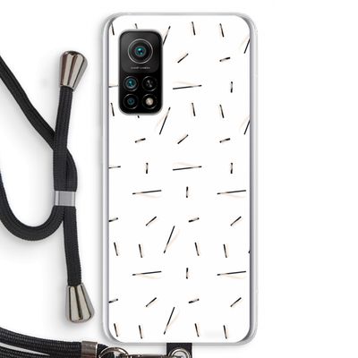 Hipster stripes: Xiaomi Mi 10T 5G Transparant Hoesje met koord