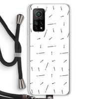 Hipster stripes: Xiaomi Mi 10T 5G Transparant Hoesje met koord