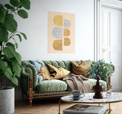 Gouden abstract kunstposter