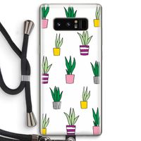 Sanseveria: Samsung Galaxy Note 8 Transparant Hoesje met koord