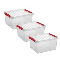 4x stuks opberg box/opbergdoos 36 liter 50 x 40 x 26 cm kunststof