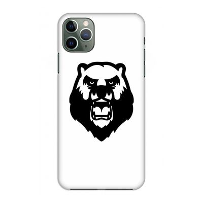 Angry Bear (white): Volledig geprint iPhone 11 Pro Max Hoesje