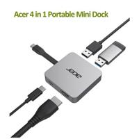 Acer HP.DSCAB.014 laptop dock & poortreplicator Bedraad USB 3.2 Gen 1 (3.1 Gen 1) Type-C Zilver - thumbnail