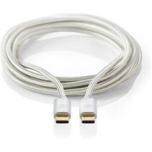USB 3.1-kabel (Gen2) | Type-C male - Type-C male | 1,0 m | Aluminium