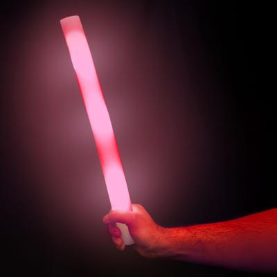 Partystaaf / foam stick met rood LED licht - 48 cm - lichtstaven / partysticks