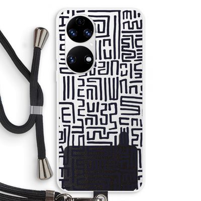 Moroccan Print: Huawei P50 Transparant Hoesje met koord