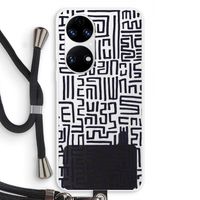Moroccan Print: Huawei P50 Transparant Hoesje met koord Moroccan Print: Huawei P50 Transparant Hoesje met koord