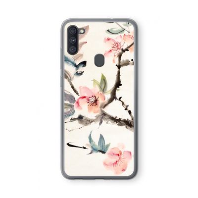 Japanse bloemen: Samsung Galaxy A11 Transparant Hoesje
