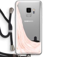 Peach bath: Samsung Galaxy S9 Transparant Hoesje met koord