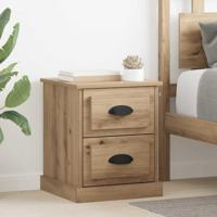 Nachtkastje 2 pcs artisanaal eikenkleurig 39 x 39 x 47.5 cm