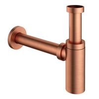 Hotbath Cobber Wastafel Sifon rond Geborsteld Koper P035 - thumbnail