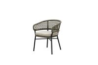 Elysia dining stoel frame mat antraciet met rope