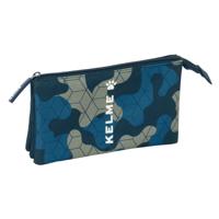 Pennenetui met 3 vakken Kelme Epic Marineblauw 22 x 12 x 3 cm