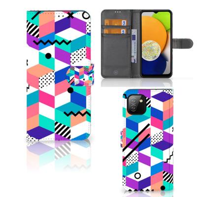 Samsung Galaxy A03 | Book Case | Blokken Kleurrijk