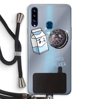 Best Friend Forever: Samsung Galaxy A20s Transparant Hoesje met koord