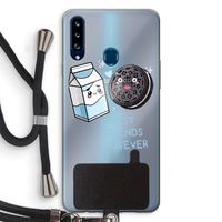 Best Friend Forever: Samsung Galaxy A20s Transparant Hoesje met koord