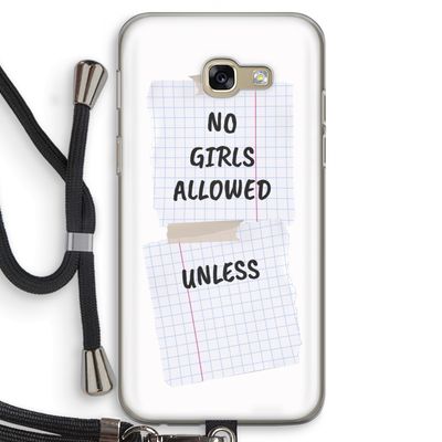 No Girls Allowed Unless: Samsung Galaxy A5 (2017) Transparant Hoesje met koord