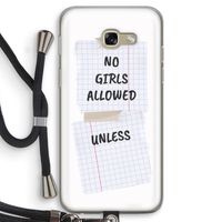 No Girls Allowed Unless: Samsung Galaxy A5 (2017) Transparant Hoesje met koord