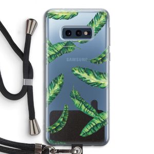 Lange bladeren: Samsung Galaxy S10e Transparant Hoesje met koord