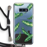 Lange bladeren: Samsung Galaxy S10e Transparant Hoesje met koord