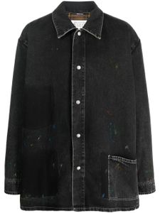 Maison Margiela manteau en jean à simple boutonnage - Noir