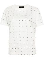 Fabiana Filippi t-shirt à détails de clous - Blanc