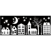 Kerst raamstickers Huisjes - vel van 34 x 28 cm - raamdecoratie