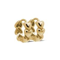 Karma Hinged Hoops Connected Hearts Goud