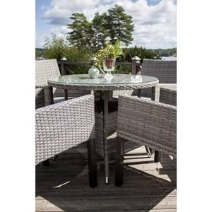 Fjôrd - Tuintafel Grijs Ø90cm - Wicker - Volta