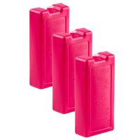 Plasticforte koelelementen - 6x stuks - 1100 ml - 22 x 11 x 5 cm - roze - kunststof