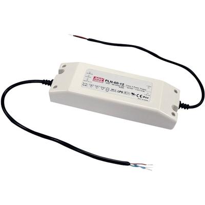 MW Mean Well PLN-60-12 LED-driver, LED-transformator Constante spanning, Constante stroomsterkte 60 W 0 - 5 A 8.4 - 12 V/DC PFC-schakeling,