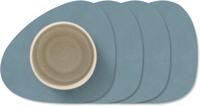 LIND DNA Onderzetters Nupo - Leer - Light Blue - 13 x 11 cm - 4 Stuks