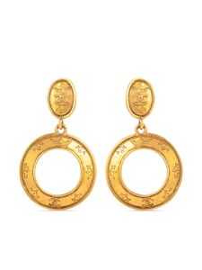 CHANEL Pre-Owned boucles d'oreilles à logo gravé (années 1987)