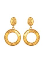 CHANEL Pre-Owned boucles d'oreilles à logo gravé (années 1987)