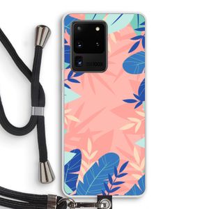 Tropisch: Samsung Galaxy S20 Ultra Transparant Hoesje met koord